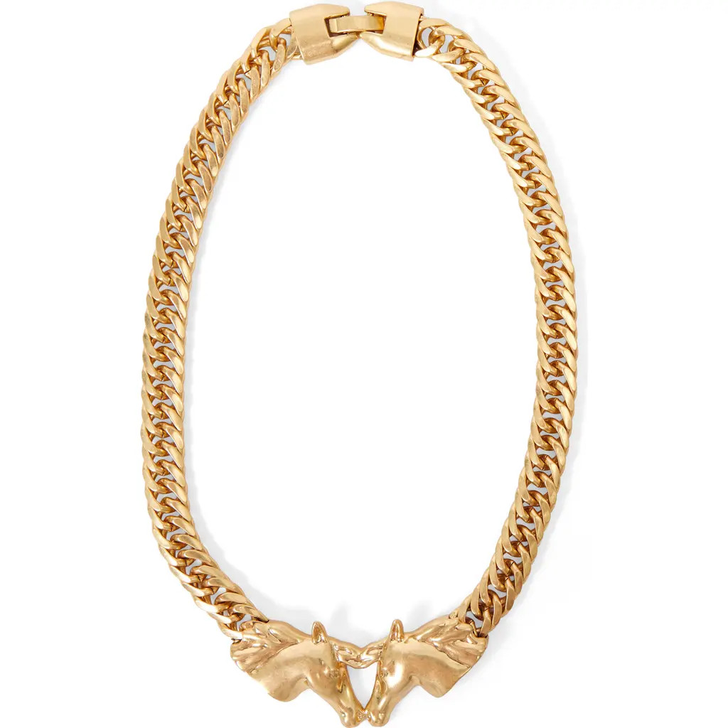 Clare V. Le Cheval Necklace in Vintage Gold at Nordstrom | Nordstrom
