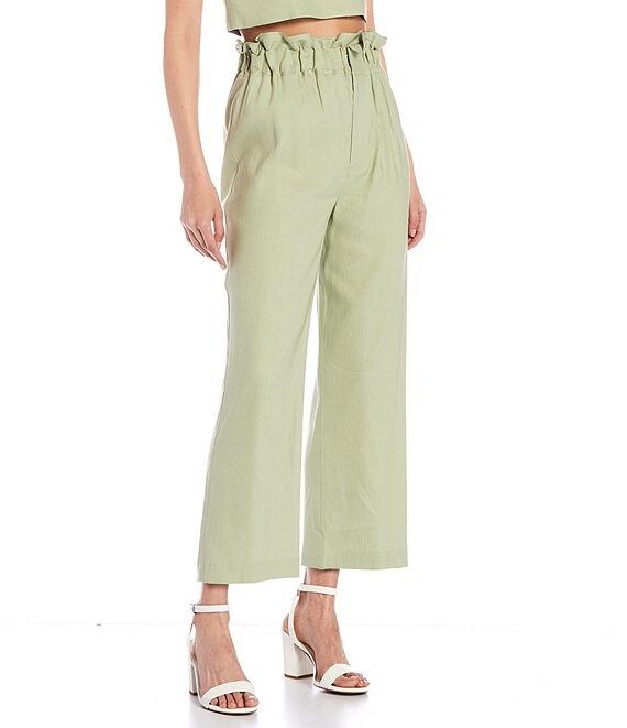 Roe High Rise Flat Front Slim Coordinating Pants | Dillards