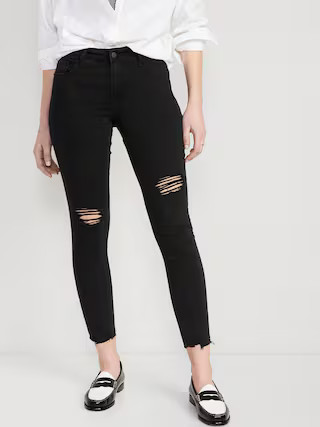 Mid-Rise Rockstar Super-Skinny Ankle Jeans | Old Navy (US)