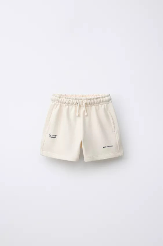 TEXT PRINT BERMUDA SHORTS | Zara UK