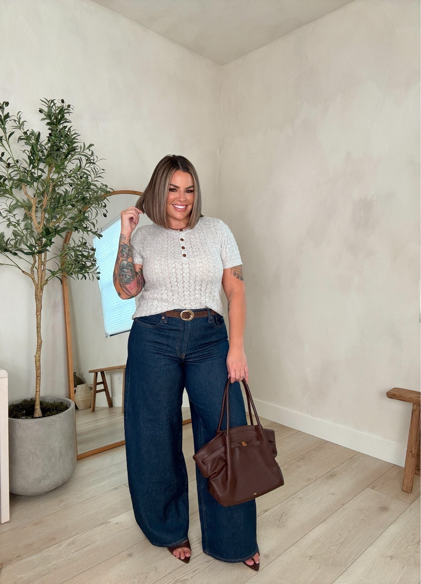 Fall business casual outfit idea with jeans 

Jeans 31/12 long - gap 
Top L 

#target #amazon #midsize #workwear #fall