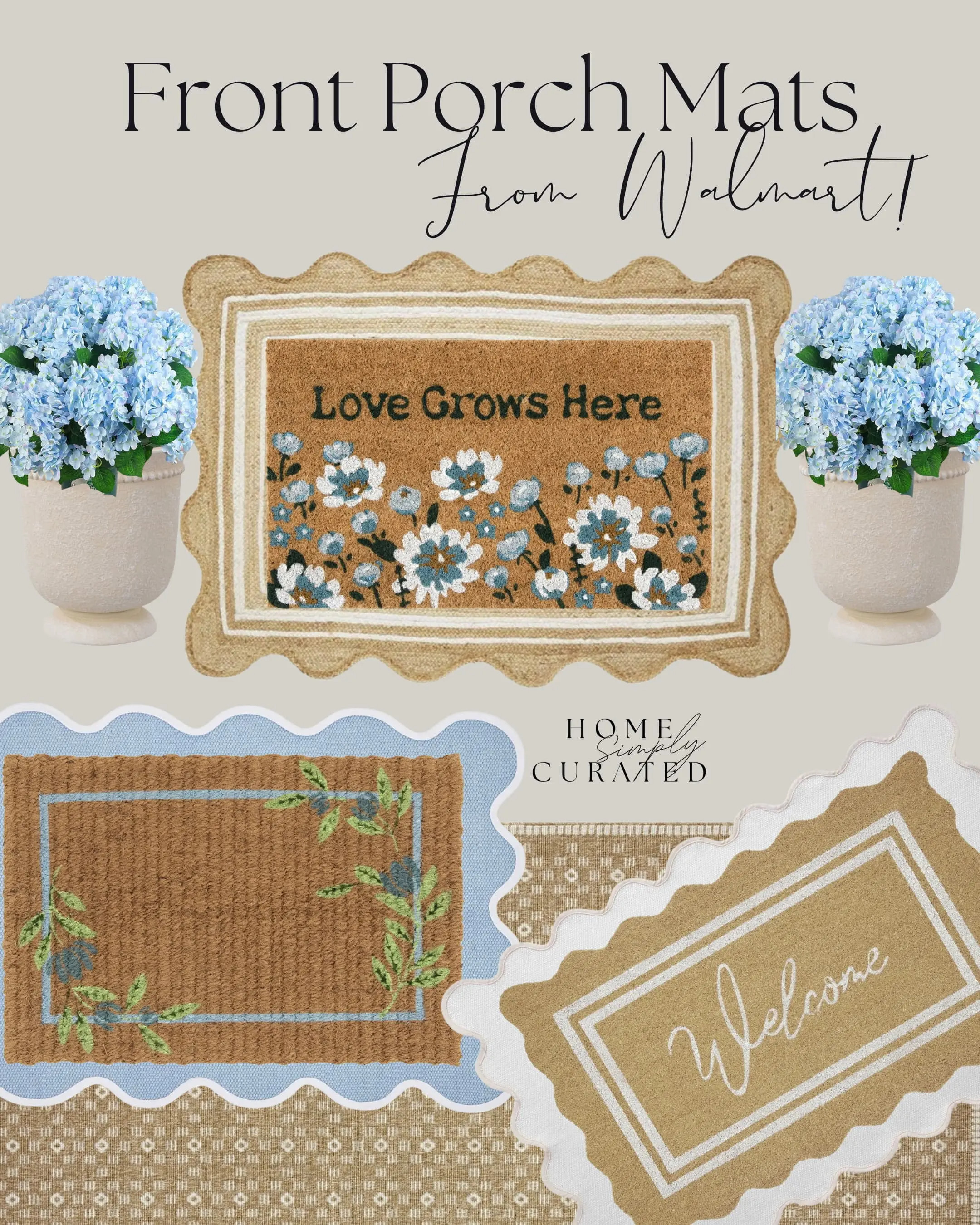New doormats from Walmart!! I love all the scalloped layering mats! 💙🤍 

These always sell out QUICKLY! So if you see one that you like I would grab it!

#LTKSeasonal #LTKHome