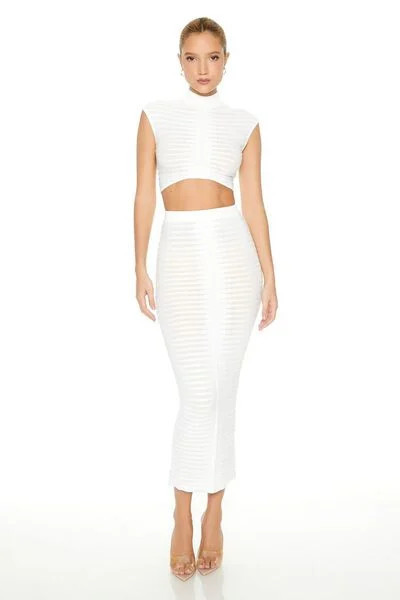 Sweater-Knit Crop Top & Maxi Skirt Set | Forever 21