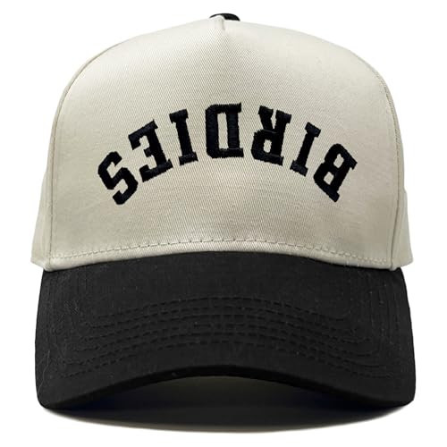 Two Tone Vintage Snapback Hat - Birdies (Upside Down) - Black/Beige | Amazon (US)