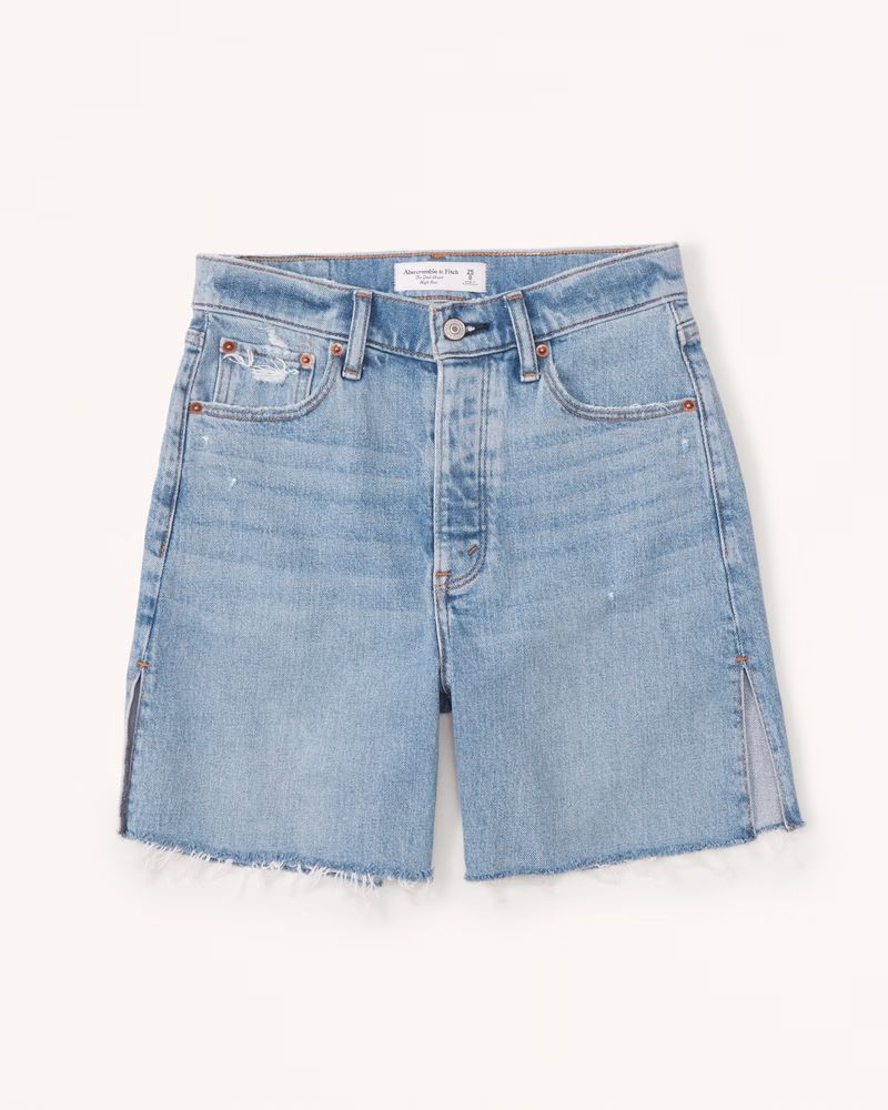Women's High Rise 7 Inch Dad Shorts | Women's Bottoms | Abercrombie.com | Abercrombie & Fitch (US)