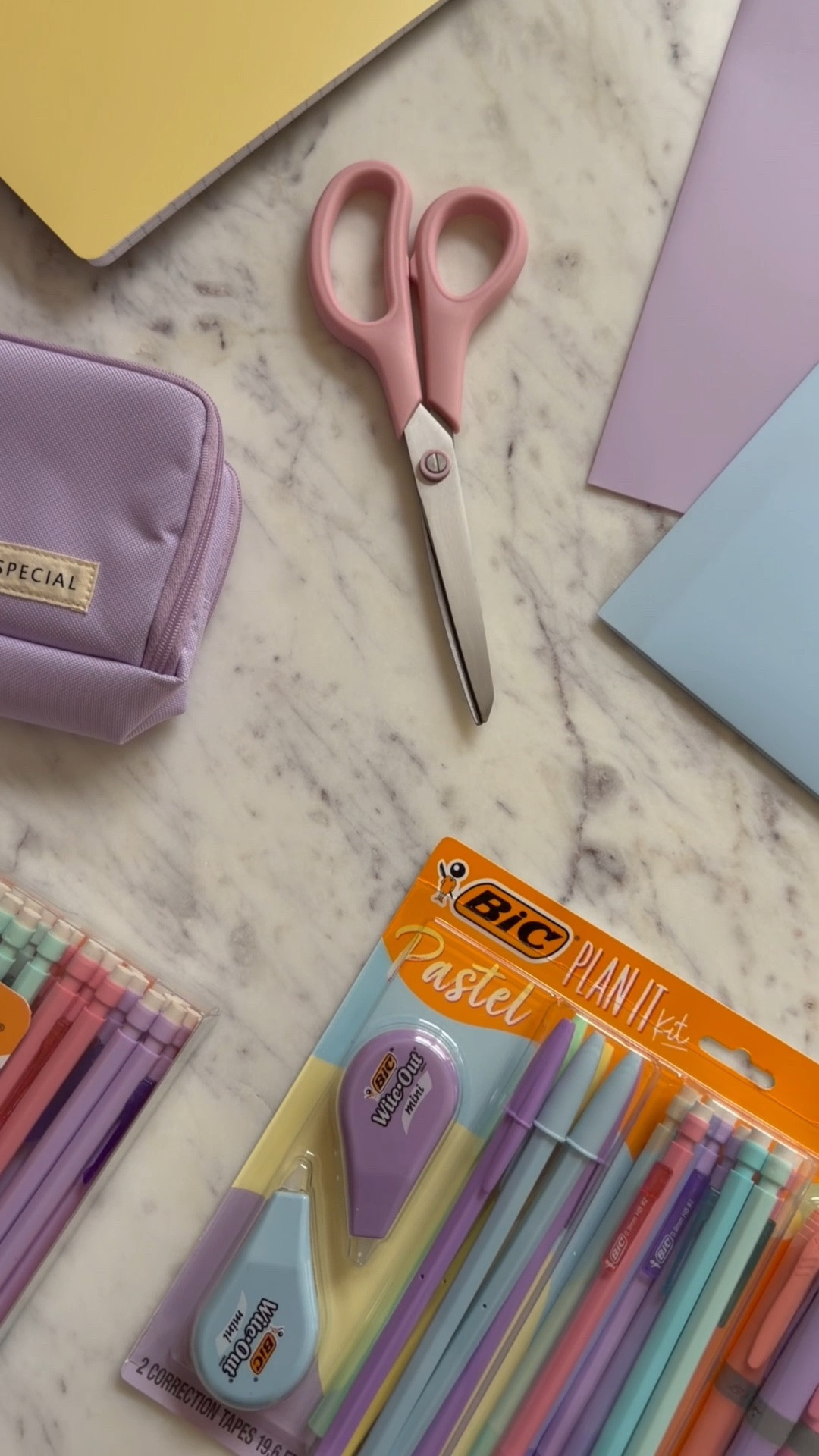 Trendy pastel back to school supplies for the first day of school
Teen and tween girls back to school haul 
Folders and notebooks