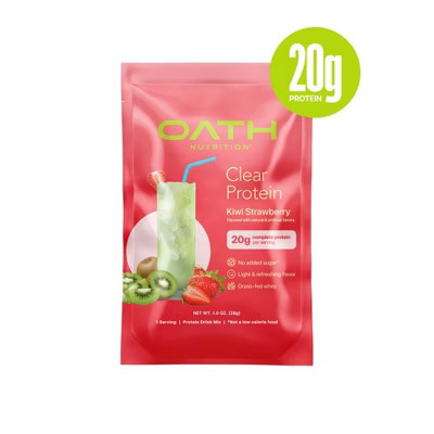 Oath Nutrition Single Serve Clear Protein Powder - Kiwi Strawberry: Gluten-Free Whey Isolate | Target