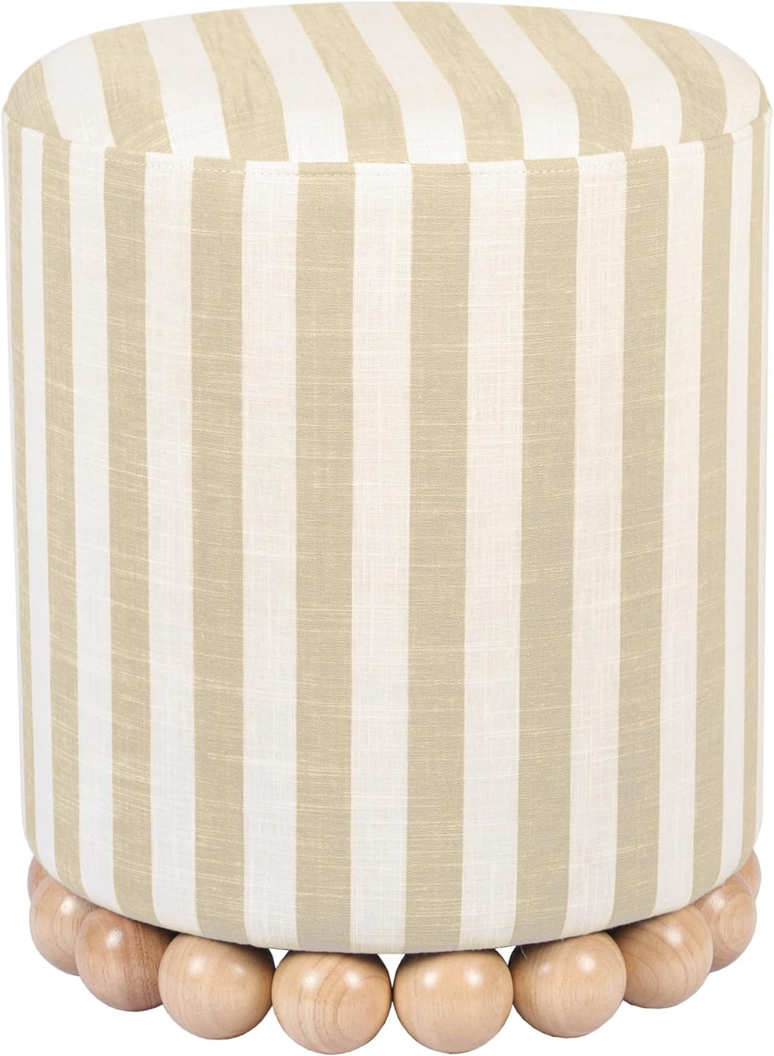 Tov Furniture Dex Beige Striped Linen Ottoman | Amazon (US)