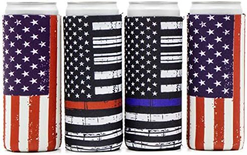 Party Girl Kim Slim Can Cooler - Be Patriotic With These Soft Skinny Can Coolers, Fun for Police ... | Amazon (US)