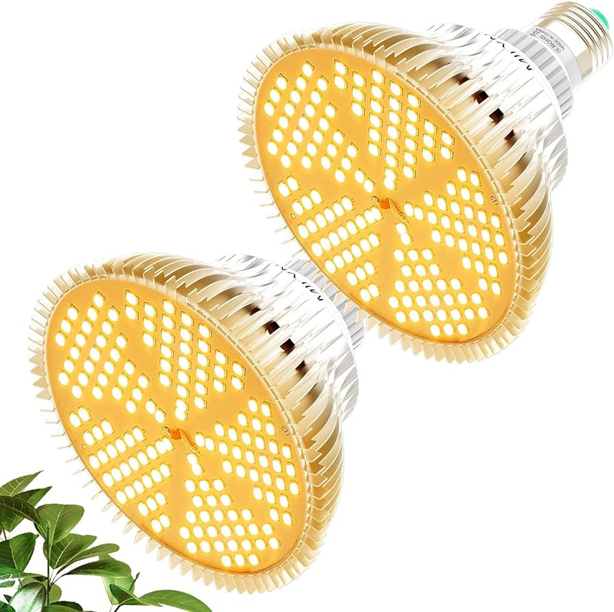 MILYN 2 Pack 100W Led Grow Light Bulb, Pure Warm Full Spectrum Grow Lights for Indoor Plants, E26... | Amazon (US)