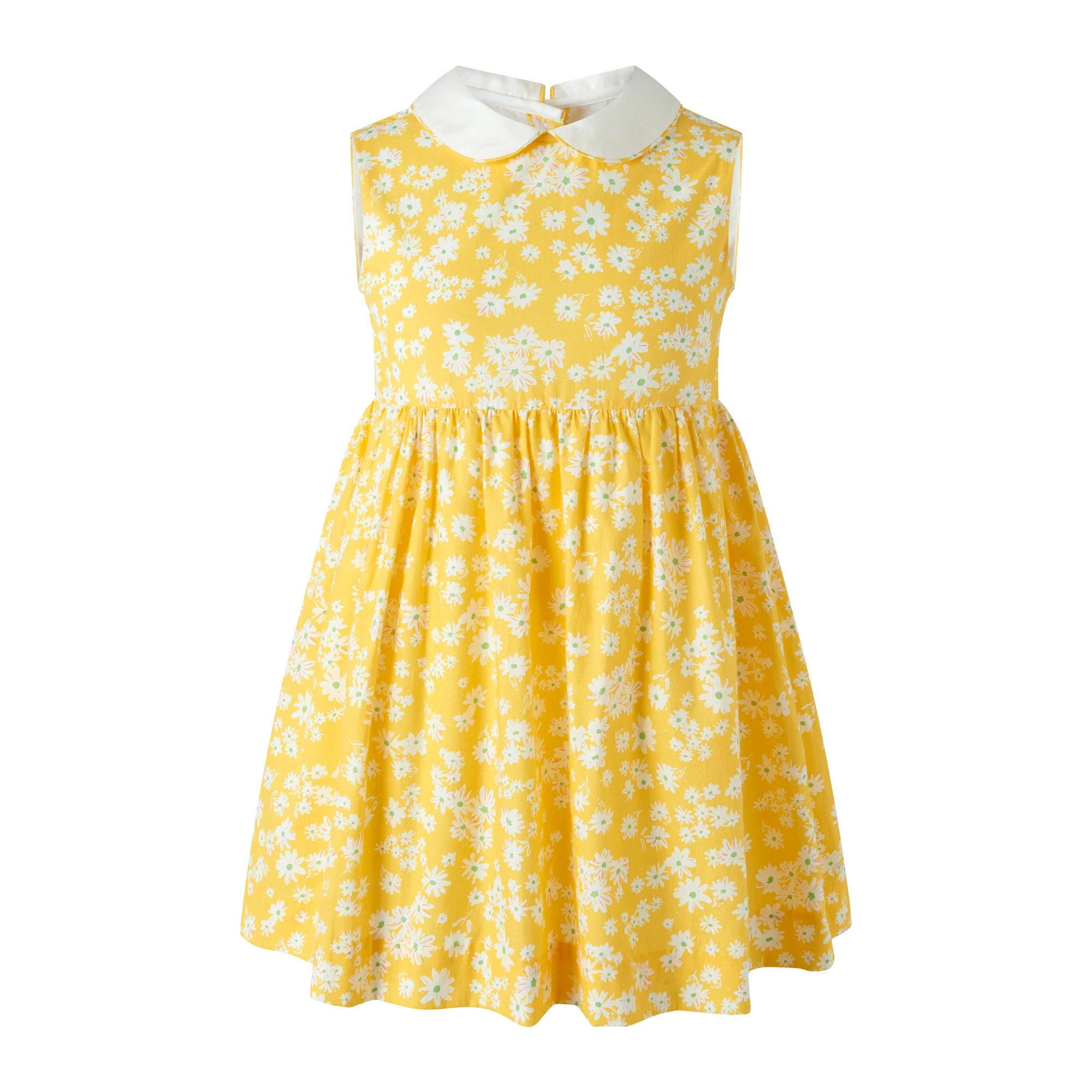 Yellow Daisy Peter Pan Collar Dress | Rachel Riley