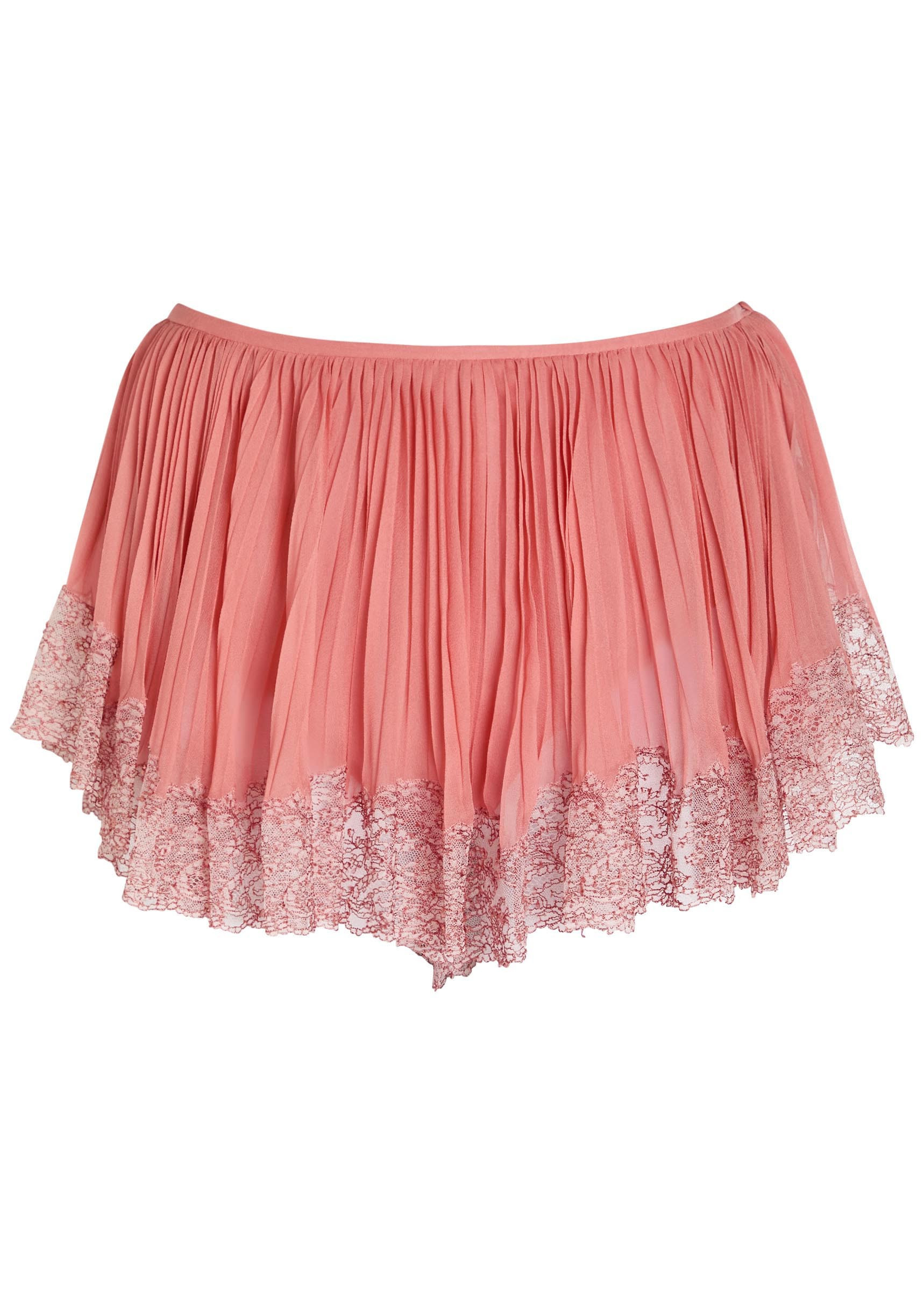Lace-trim silk-georgette shorts | Harvey Nichols