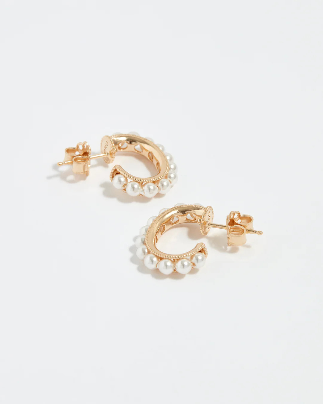 Pearl Mondello Mini Hoop Earrings | Soru Jewellery