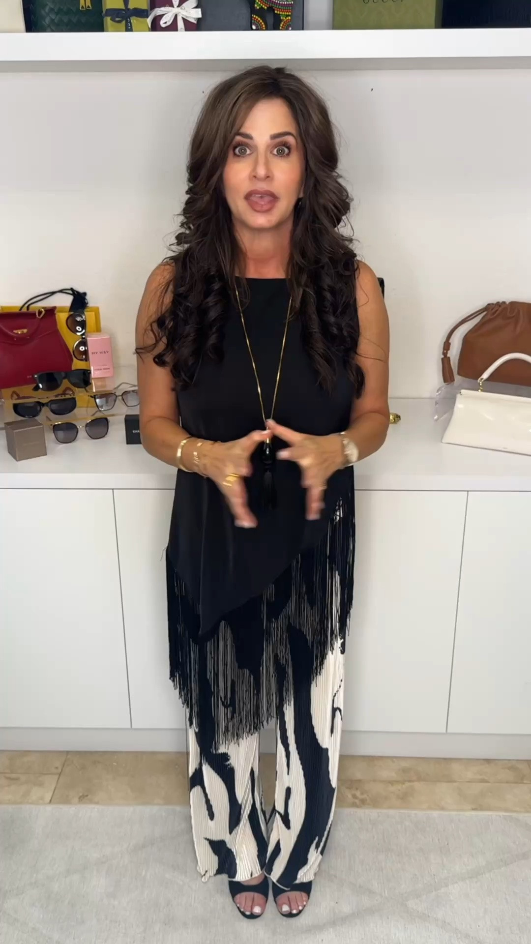 Such an affordable outfit for a night out. The fringe top is so versatile. This look. An be worn way into the fall . Piece sold separately and under $50. 
Pants XS ( smallest size ) . Top sm

#LTKOver40 #LTKPetite #LTKSeasonal