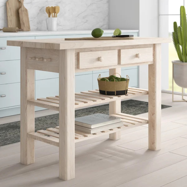 Supranowitz 48'' Wide Kitchen Island with Solid Wood Top | Wayfair North America