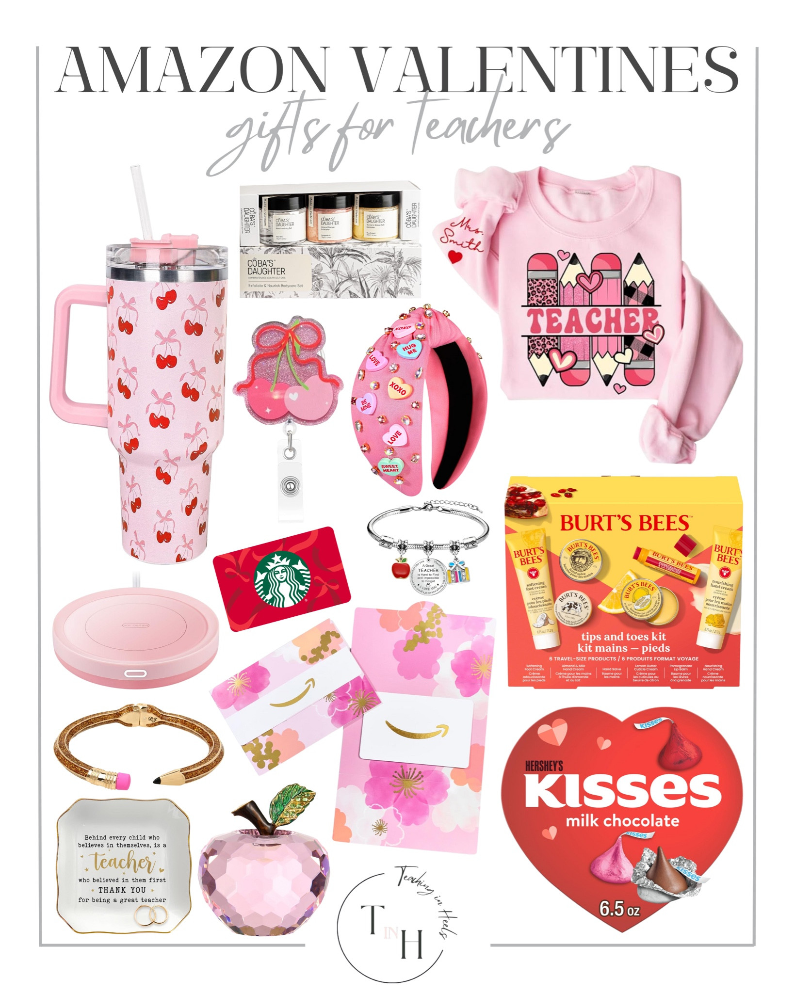 Amazon Valentine’s Day gifts for teachers

personalized notepads
heart themed mugs
chocolate gift boxes
scented candles
valentine stationery sets
mini hand creams
coffee gift cards
cute desk decor
thank you card bundles
self care gift sets

#LTKSeasonal #LTKselfcare #LTKSaleAlert