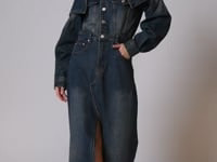 MARIAH DENIM MAXI DRESS | AKIRA