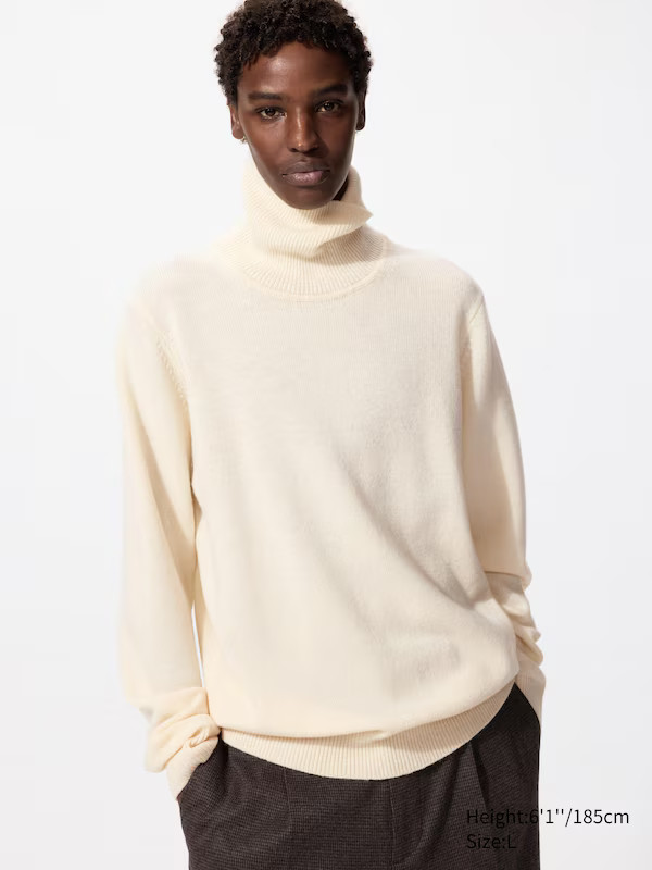 100% Lambswool Turtleneck Jumper | UNIQLO (UK)