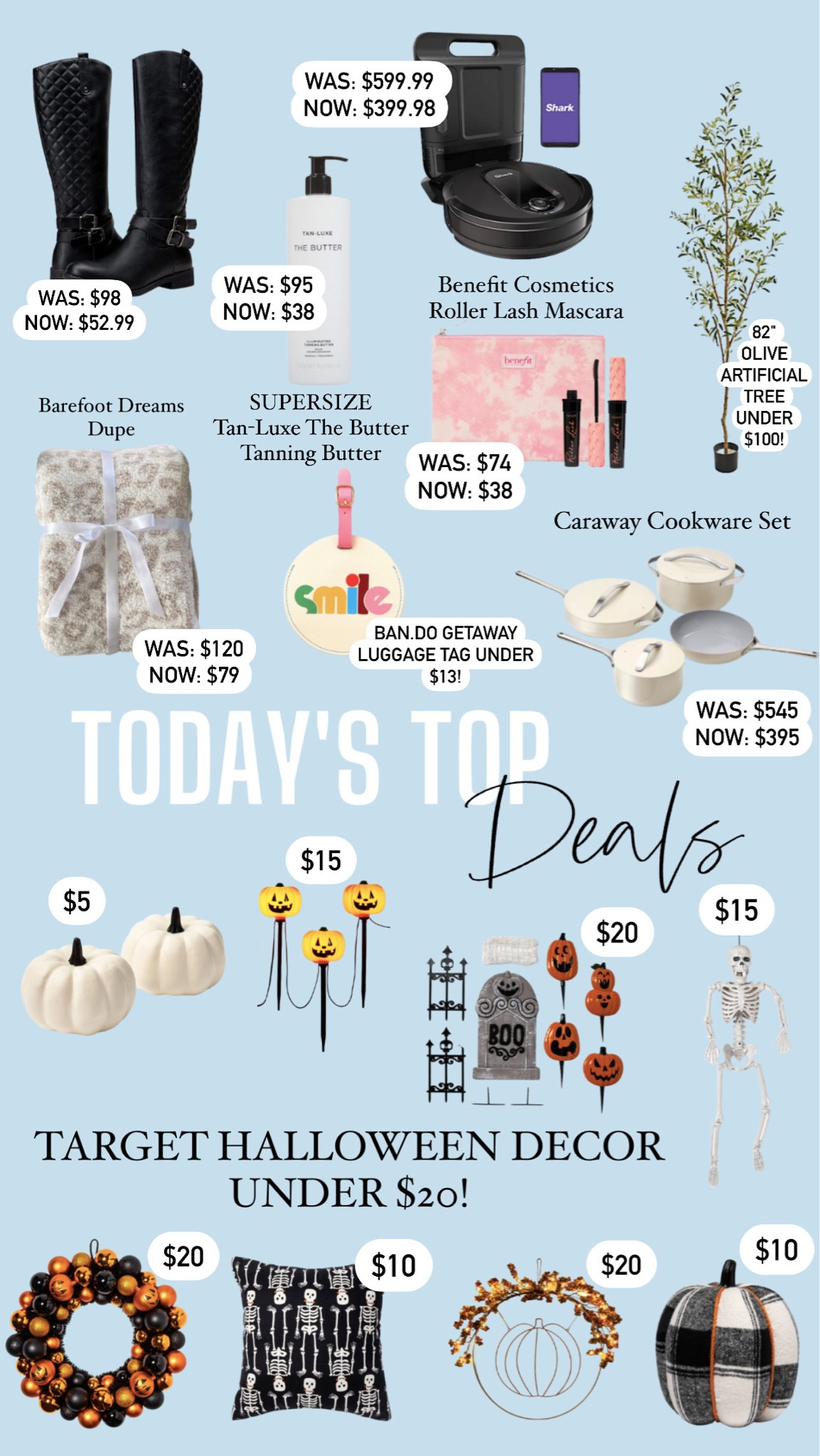 Target Halloween Decor Finds UNDER $20 🎃 // Caraway Cookware set is on sale for $395 // Barefoot dreams blanket dupe is only $79 // Found these riding boots that are 50% off 🤩 perfect for your fall outfits 🍁 // fall home decor🧡

#LTKHalloween #LTKunder100 #LTKsalealert
