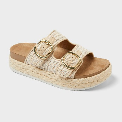 Kids' Elvy Raffia Casual Sandals - art class™ Ivory 3 | Target