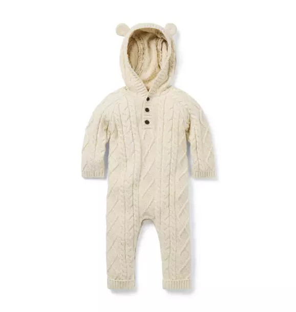 Baby Bear Ear Hooded One-Piece | Janie and Jack