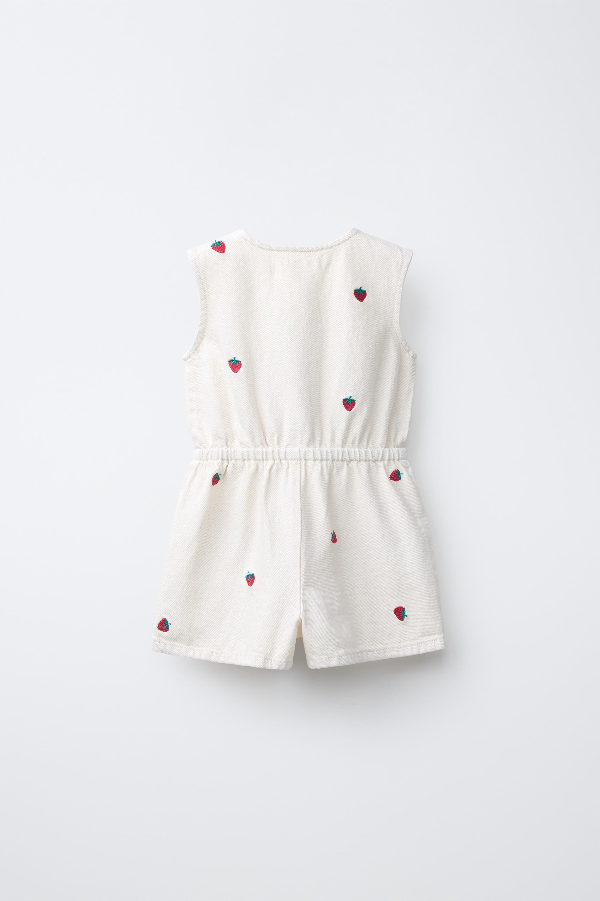 EMBROIDERED STRAWBERRY TWILL JUMPSUIT | Zara US