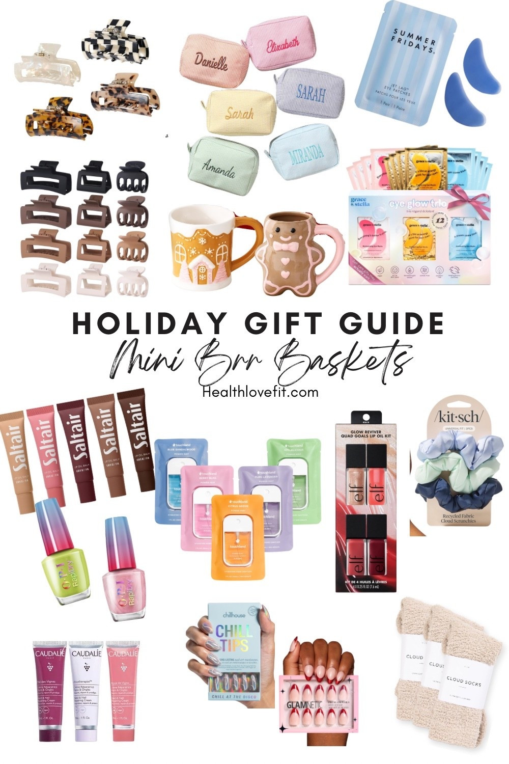 Get your mini brr gift baskets ready! Start with a cute customizable name pouch or cute Christmas mug (I’m loving the gingerbread theme ones this year). 

Then pick a few items to fill them with. I picked undereye masks, claw clips, scrunchies, press on nails, lip balms/glosses, hand sanitizer, nail polish and cozy socks. 

Pick however many items you like or what works with your budget. I found items that are sold in bulk to save some money and so you can just split them up. 

(Winter brr basket ideas, mini winter brr basket, holiday gift guide, holiday gift ideas for her, holiday gift ideas for friends, Christmas gift ideas for her, Christmas gift ideas) 

#LTKHoliday #LTKGiftGuide #LTKBeauty