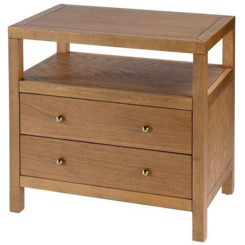 Charlie 2-Drawer Wide Nightstand | One Kings Lane