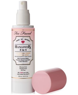 Too Faced Hangover 3 In 1 Replenishing Primer Setting Spray | Macy's