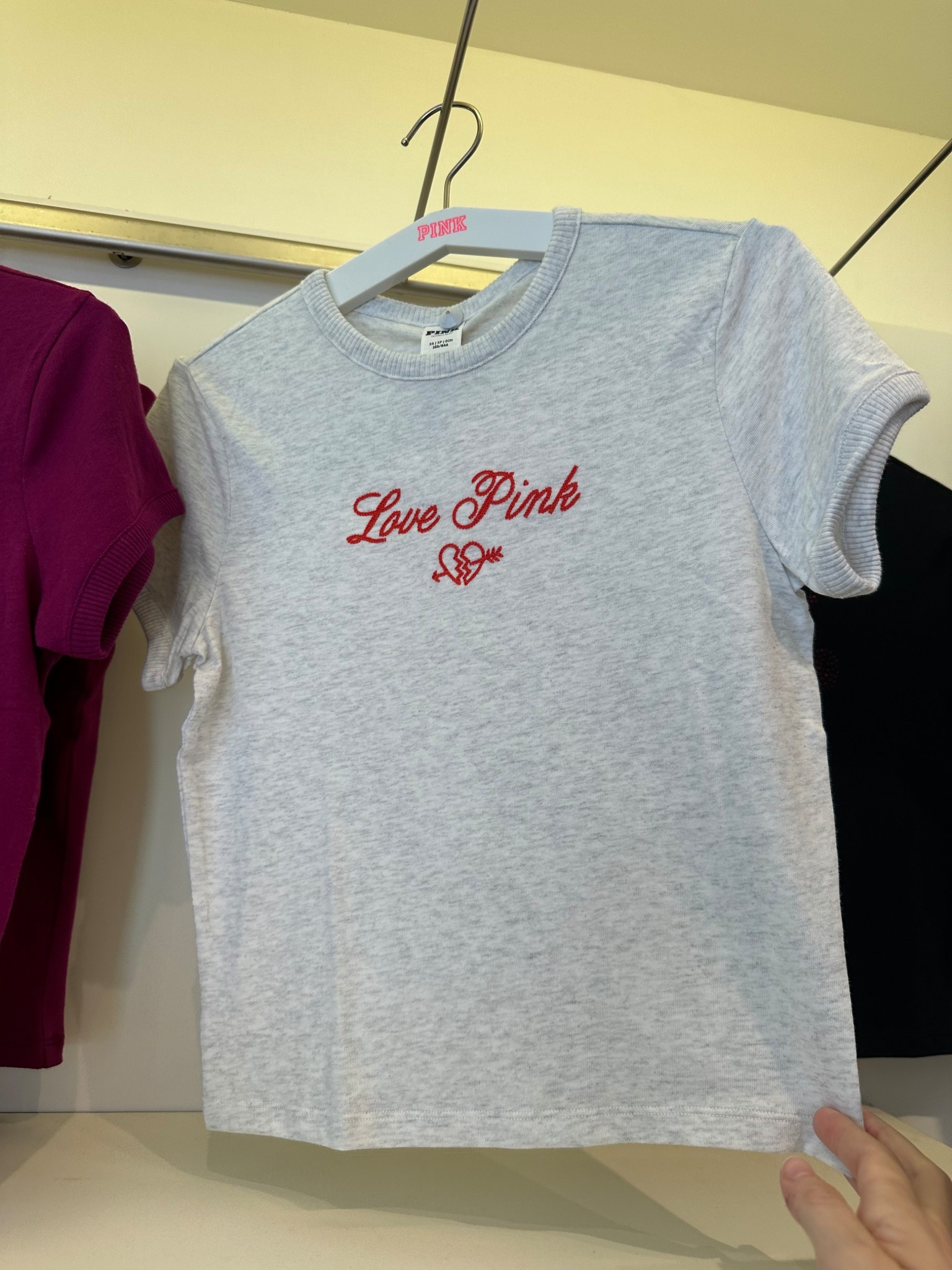 The cute “love pink” grey baby tee with a heart! So cute for Valentine’s Day! Only $9.99! Ranges from sizes XS-XXL!

#LTKMidsize #LTKValentine #LTKSaleAlert