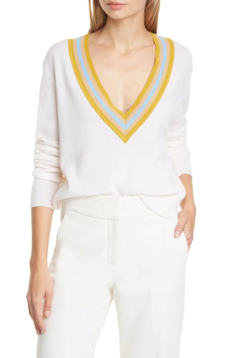 Jessel Merino Wool & Cashmere Tennis Sweater | Nordstrom