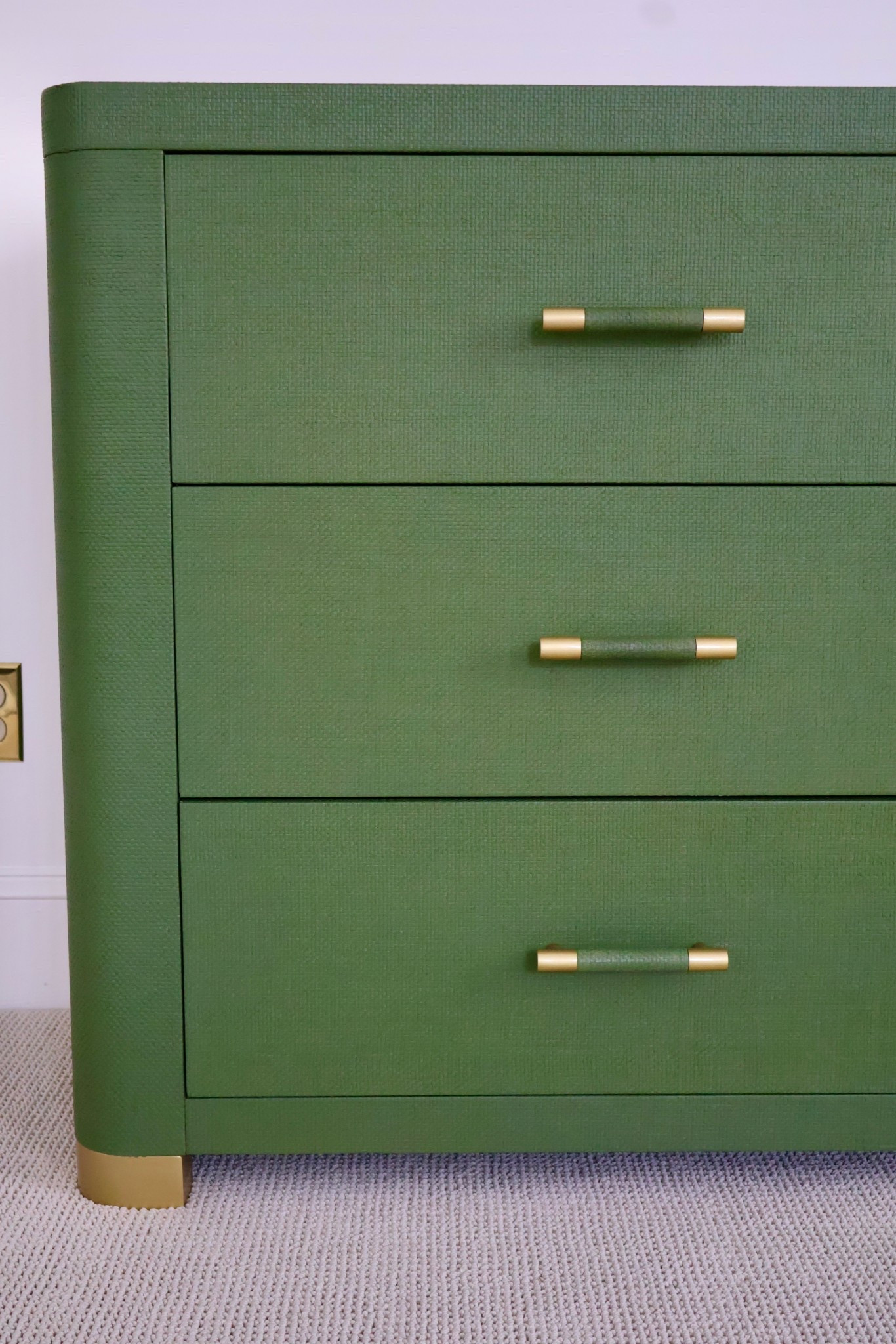 Green grasscloth dresser, bedroom furniture, dresser, traditional decor, preppy decor, grandmillennial 

#LTKHome #LTKSaleAlert