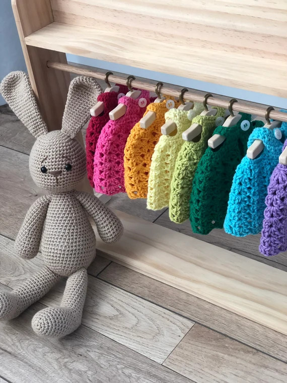 Doll Knit Dress for Bunny Toy Gift for Girl Plush Toys With | Etsy | Etsy (US)