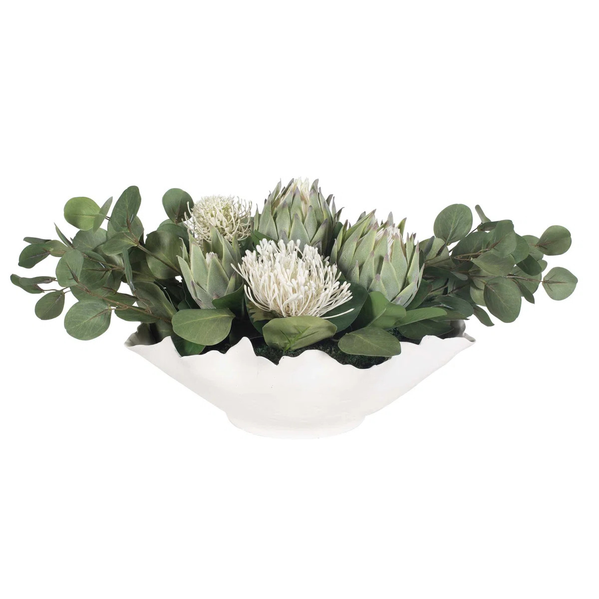 Uttermost Protea Blooms White Bowl Centerpiece | Wayfair North America