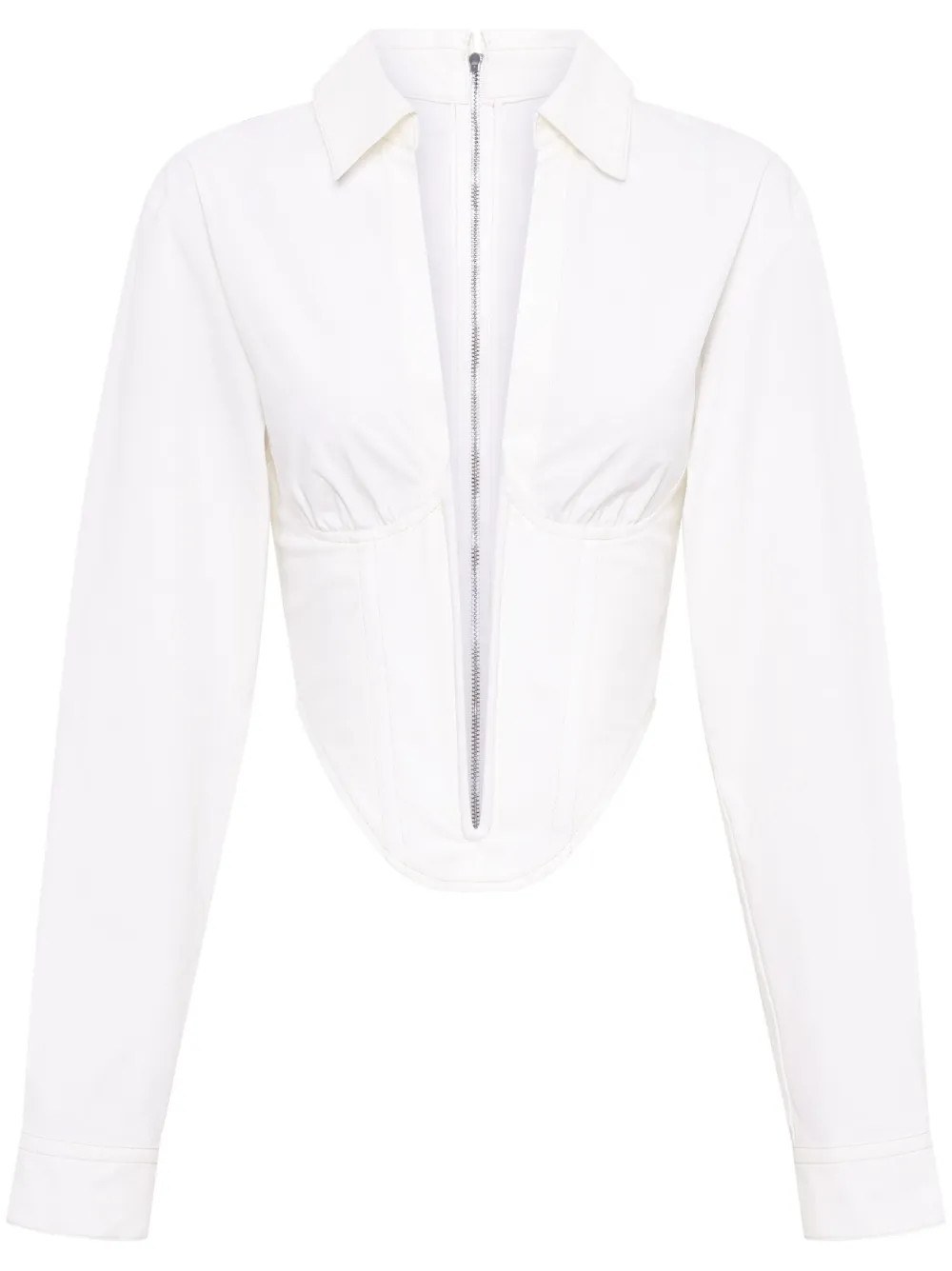 V-wire long-sleeve corset shirt | Farfetch Global