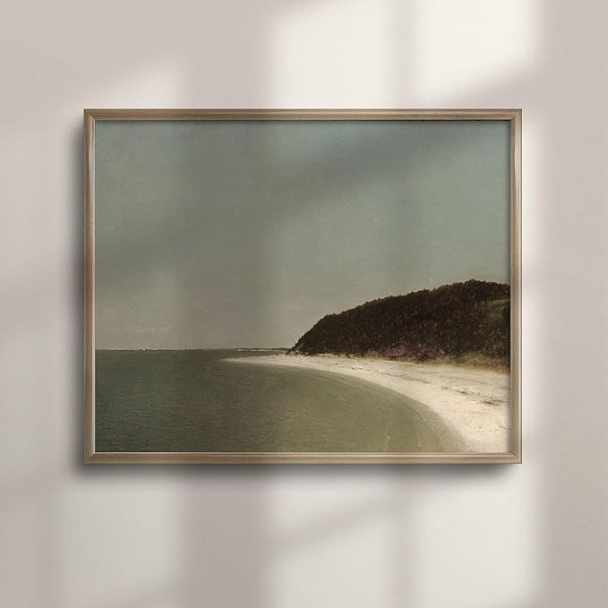 Beach Landscape Wall Art - Vintage Coastal Scenery, Antique Nature Painting, Minimalist Fine Art,... | Amazon (US)