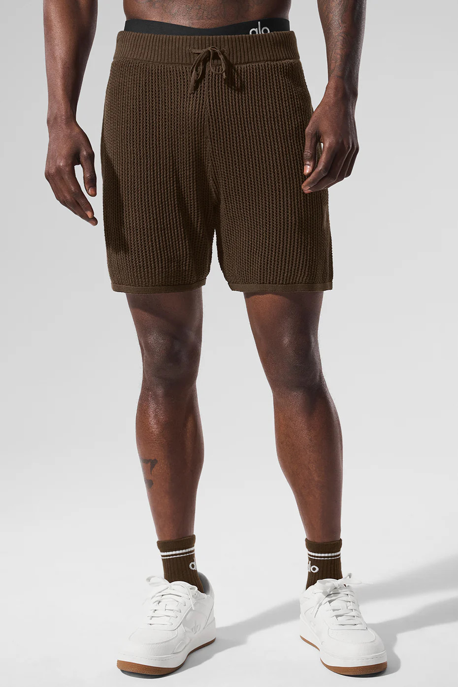 ALO | Open-Knit Short in Espresso Brown, Size: 2XL | Alo Yoga (US)