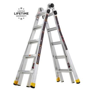 Gorilla Ladders 22 ft. Reach MPXA Aluminum Multi-Position Ladder with Project Bucket, 300 lbs. Lo... | The Home Depot