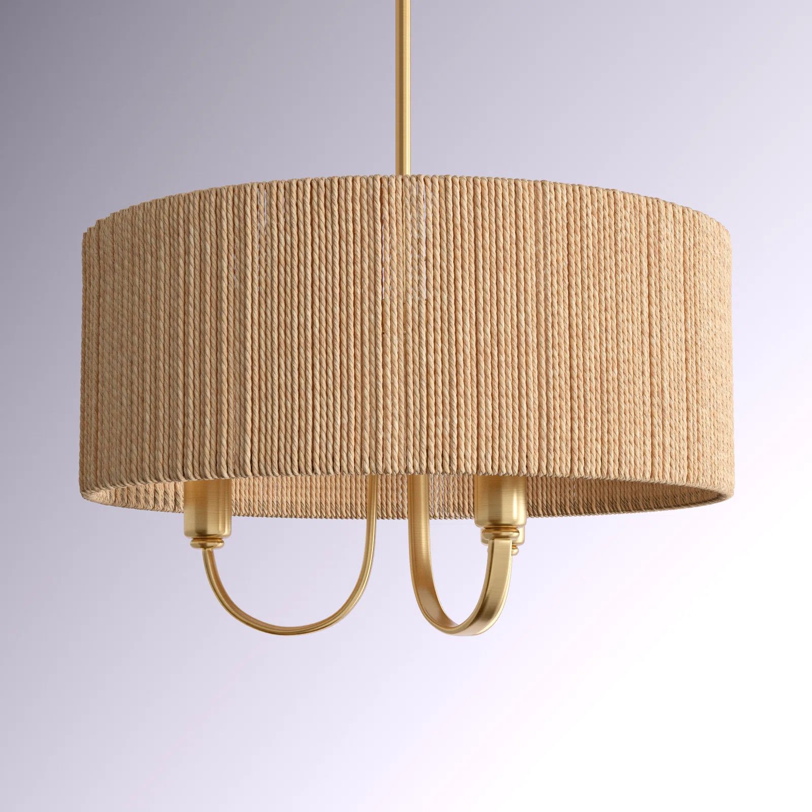 Stephane 3 - Light Single Drum Chandelier with Fabric Accents | Wayfair North America
