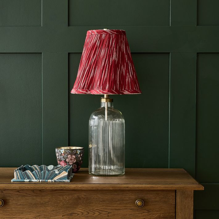 Bobbie Etched Glass Table Lamp Base | GreenRow