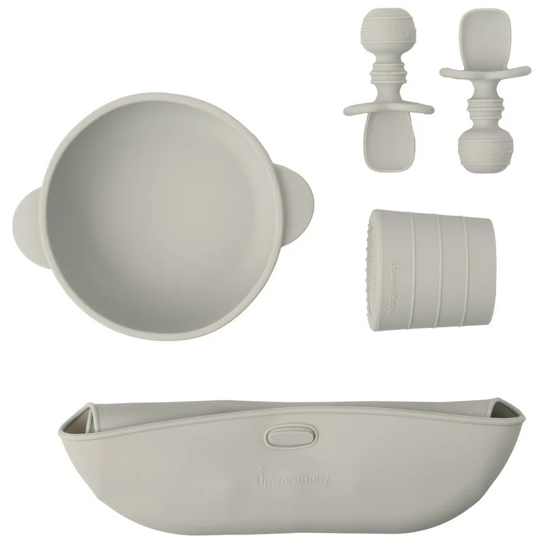 UpwardBaby Baby-Led Weaning Set - 5PC Set  - BPA Free - 100% Food-Grade Silicone - 6m+ | Walmart (US)