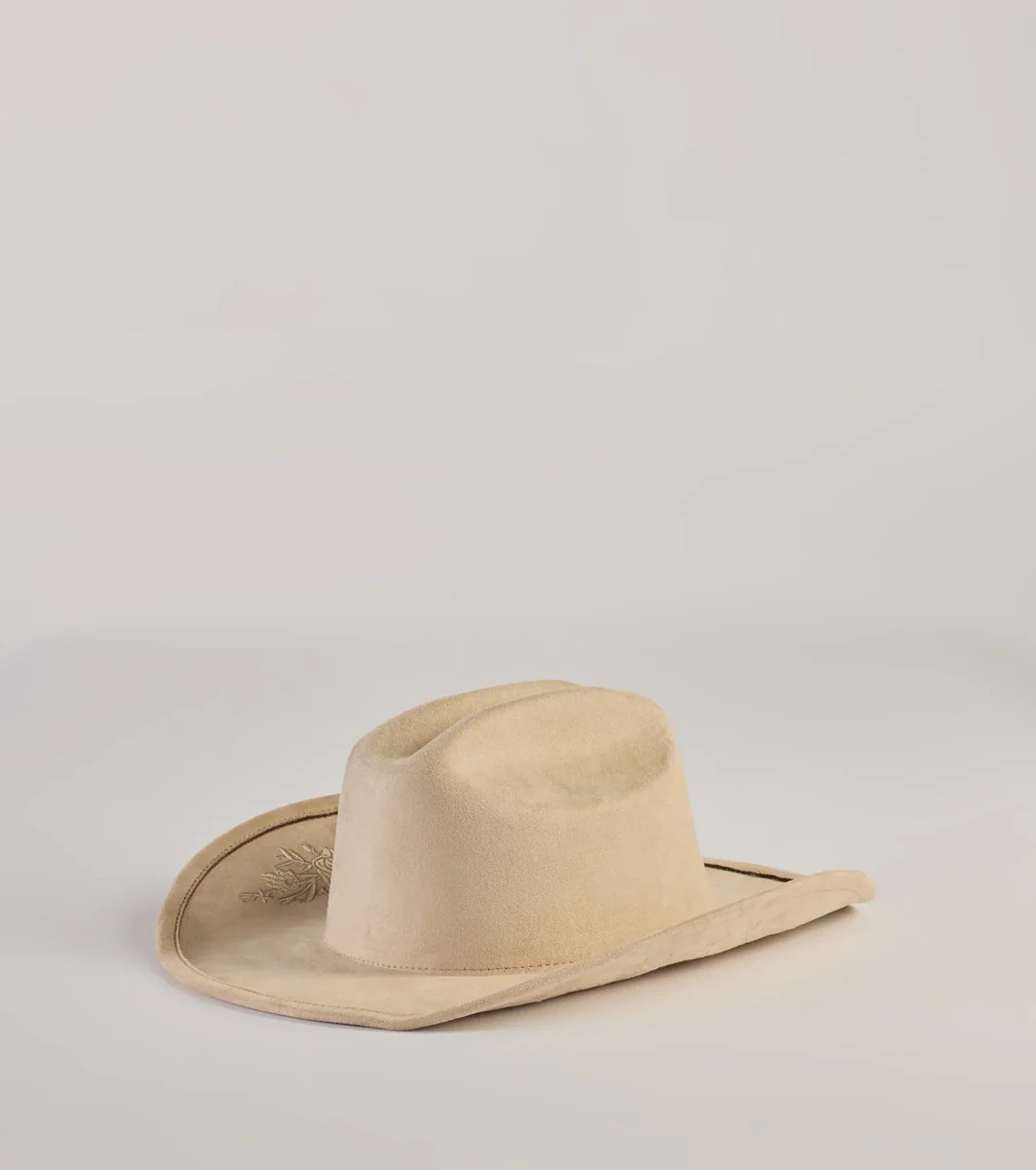 Western Romance Embroidered Floral Cowboy Hat | Windsor Stores