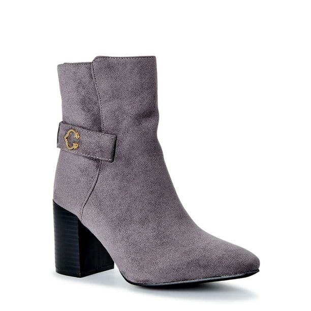 C. Wonder Women's Lailah Microsuede Heeled Booties - Walmart.com | Walmart (US)