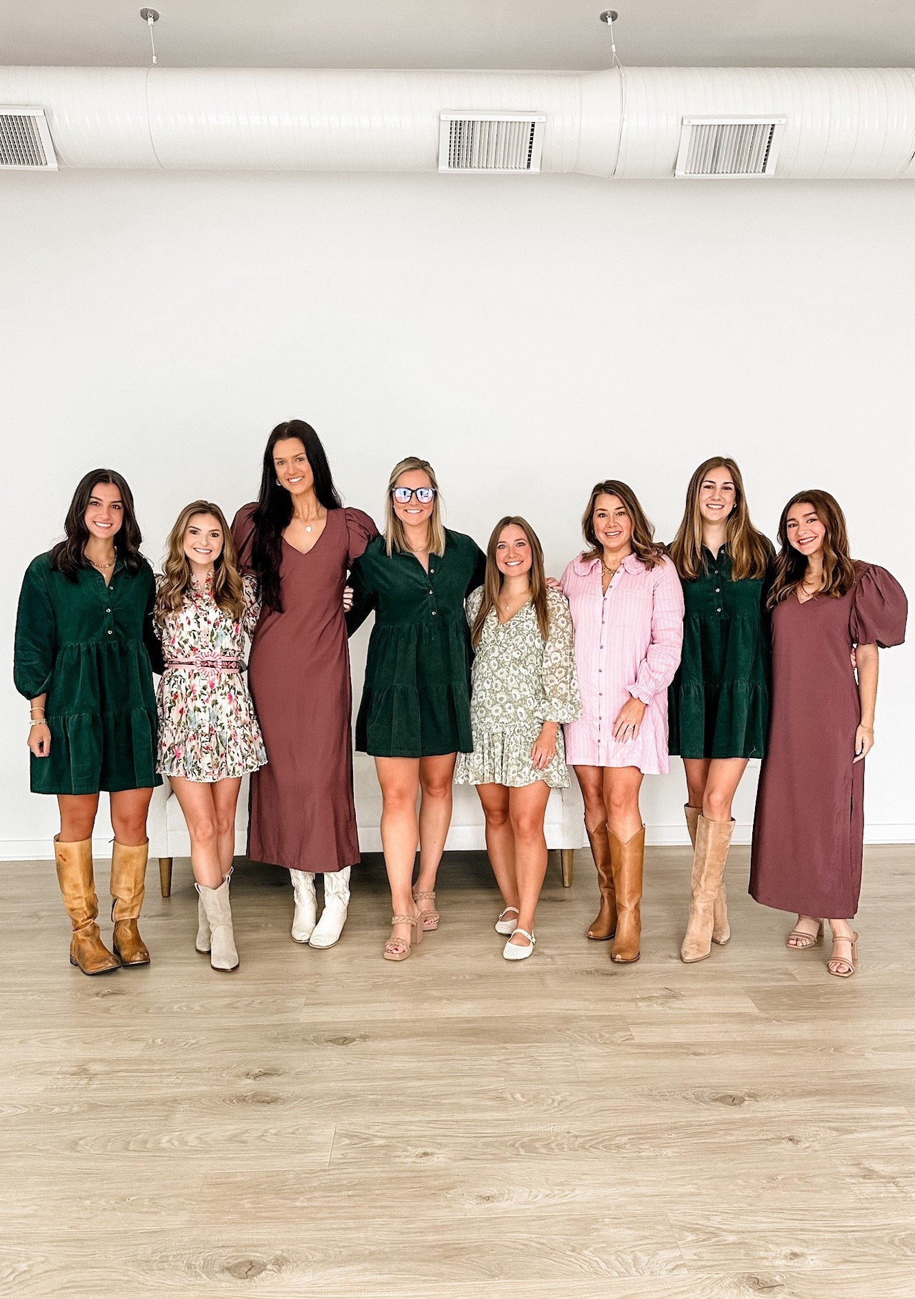 The team all in Anthro! Absolutely love how versatile each of these pieces are! Sizing from left to right: XS, XXSP, S, M, XSP, M, XS, XSP


Life with Loverly, fall dresses, mini dress, maxi dress, brown puff sleeve dress, green dress, brown dress, fall family photos 

#LTKSeasonal #LTKStyleTip