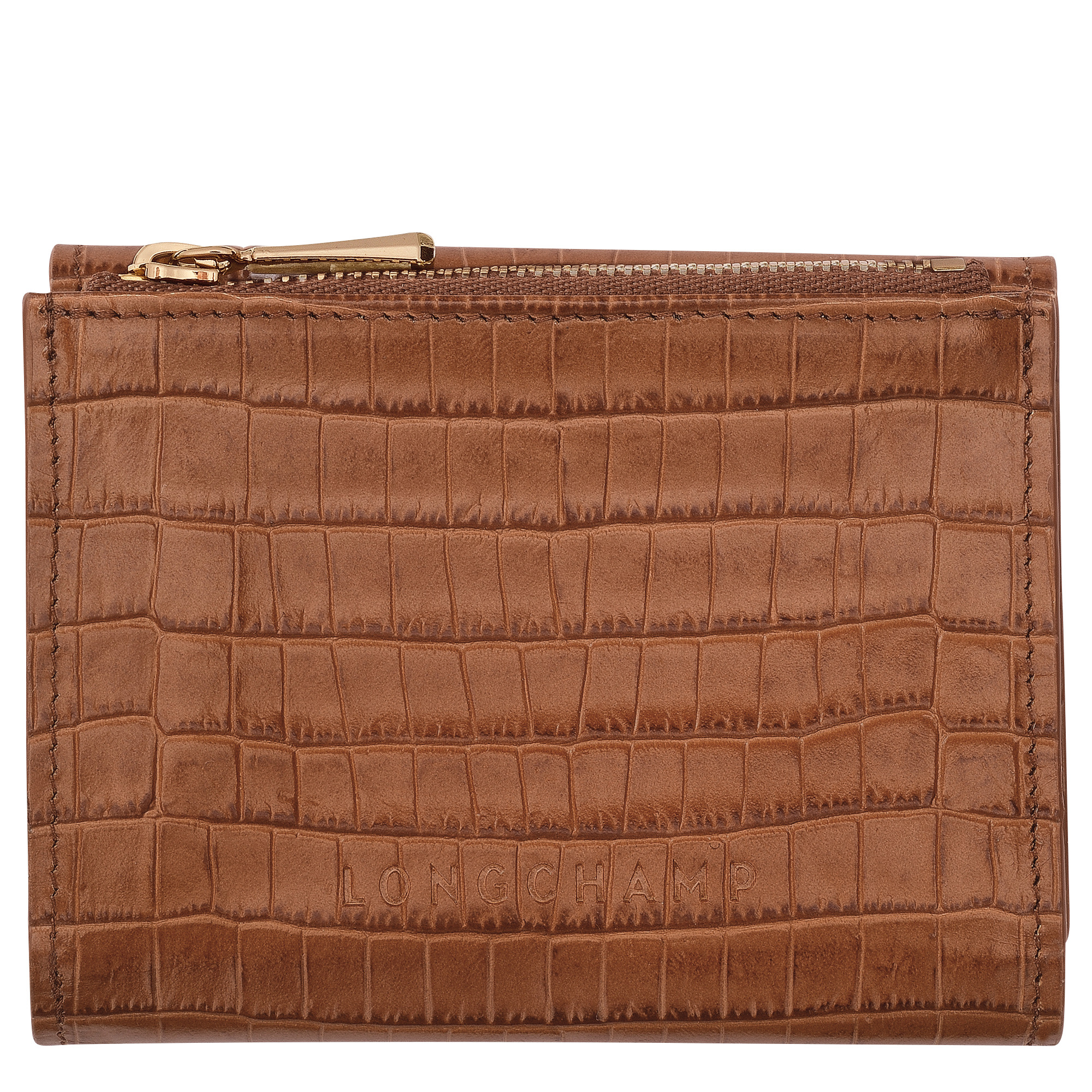 Longchamp Pocket Compact wallet Cashew - Leather | Longchamp US | Longchamp