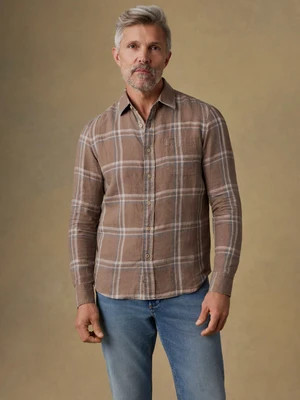 Laguna Linen Shirt - Driftwood Coast Plaid | Faherty