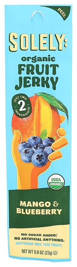 SOLELY Organic Mango Blueberry Fruit Jerky, 0.8 OZ | Amazon (US)