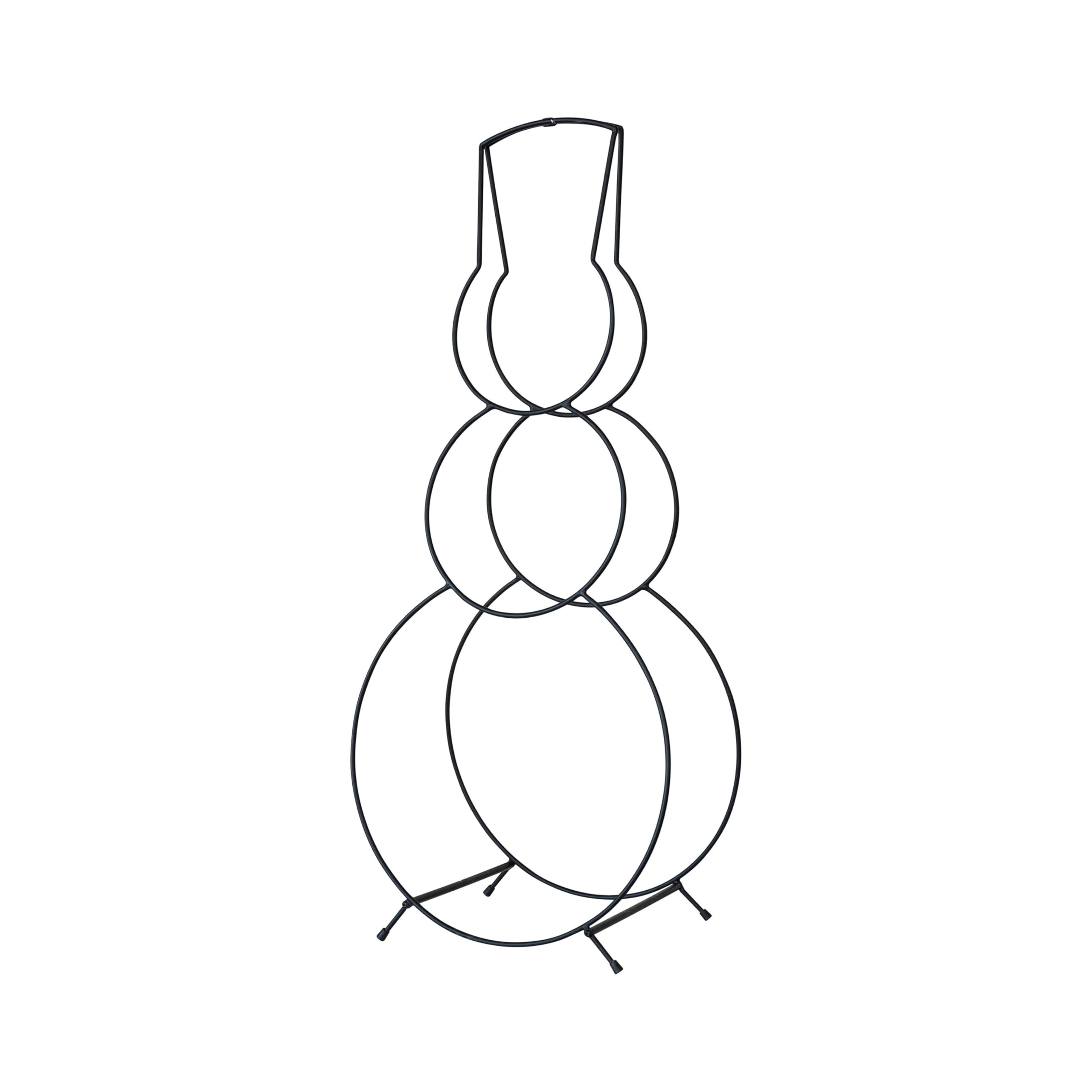 Creative Co-Op Metal Snowman Shaped Log Holder, Black | Amazon (US)