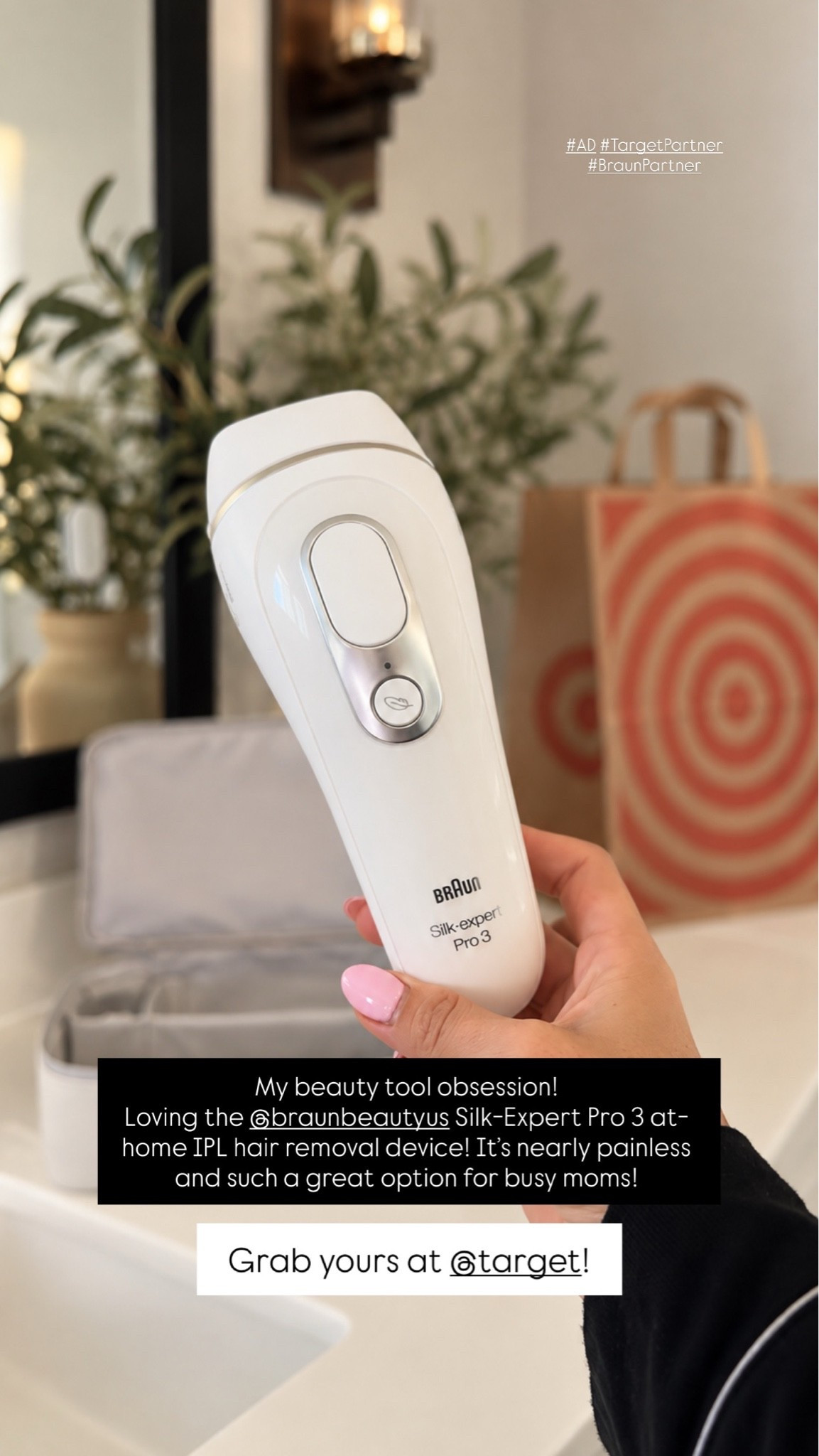#ad A little self care power hour goes a long way these days!

As a busy mom, adding one more appointment to my calendar feels nearly impossible. So my Sunday reset now includes the @braunbeautyus Silk-Expert Pro 3. It’s an at-home hair removal alternative that I can use in the convenience of my own home. I started seeing slower hair regrowth after 3 sessions, and it’s quickly become one of my favorite beauty tools to help me feel my best. Plus, it’s painless and super easy to use.

Grab your Braun Silk-Expert Pro 3 at @Target today! #TargetPartner #BraunPartner #SundayReset #TargetFinds #BraunIPL #hairremovalroutine #targetrun #shaveroutine #skincareroutine @Shop.LTK #liketkit 
https://on.ltk.com/+Pbyo2pYIoRJwJX_Yc9VJ9A