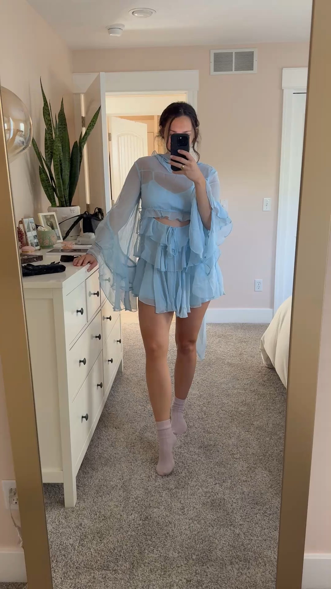 The most stunning perfect magical baby shower dress especially if you’re having a baby boy but not if you’re over 5’5” 😭. I’m so sad to return this because it’s everything I’ve been looking for but it’s just too short. The color, the whimsy, the layering - they’re all so stunning and perfect 🩵

#LTKBaby #LTKBump #LTKPetite